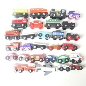 28 Wooden Magnetic Trains & Car Toys Mixed Lot